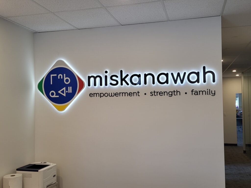 Trade Show Signage - Backlit Channel Letter Sign done for Miskanawah