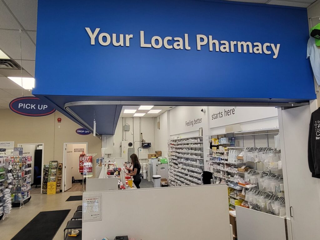 Trade Show Signage - Bragg Creek Pharmacy - Hanging Signs