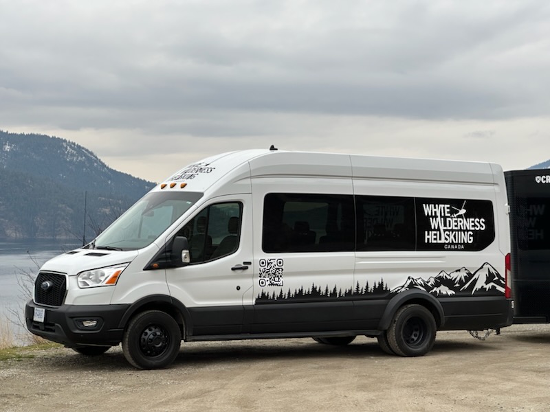 Ford Transit van with cut vinyl graphics