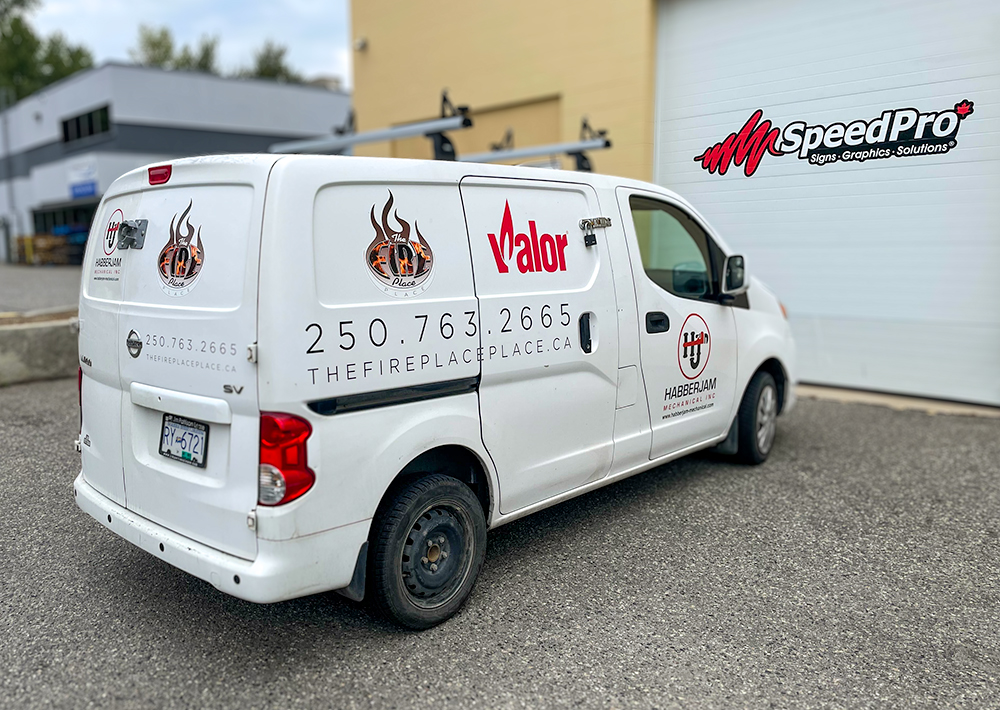 Van with print and cut graphics
