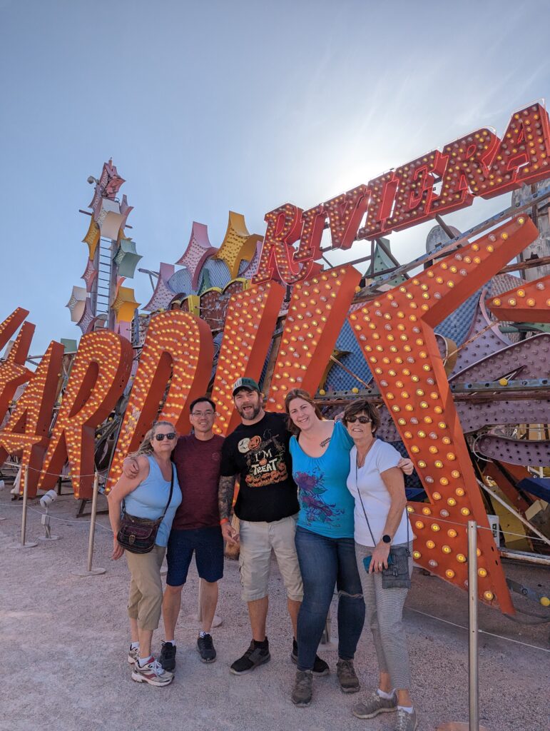 Las Vegas Neon Museum with owners from SpeedPro Medicine Hat and Calgary NE