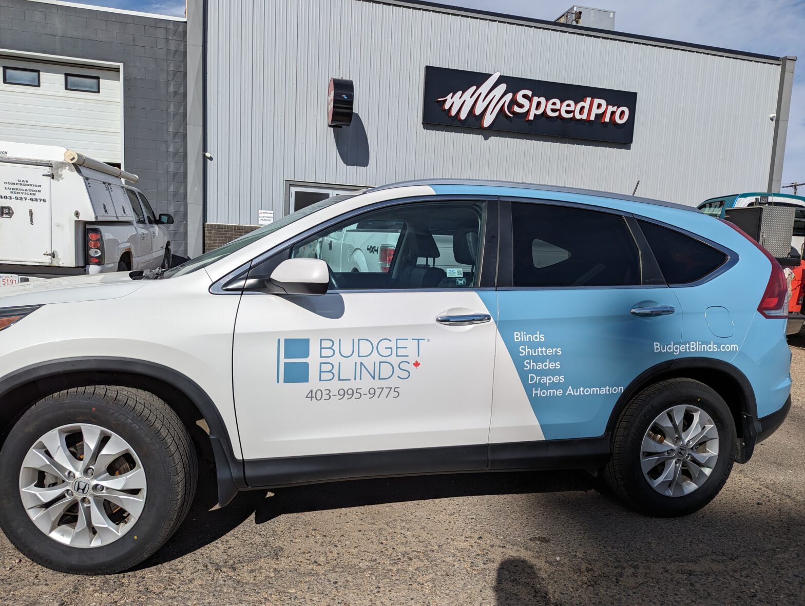Budget Blinds Medicine Hat Half Vinyl Wrap