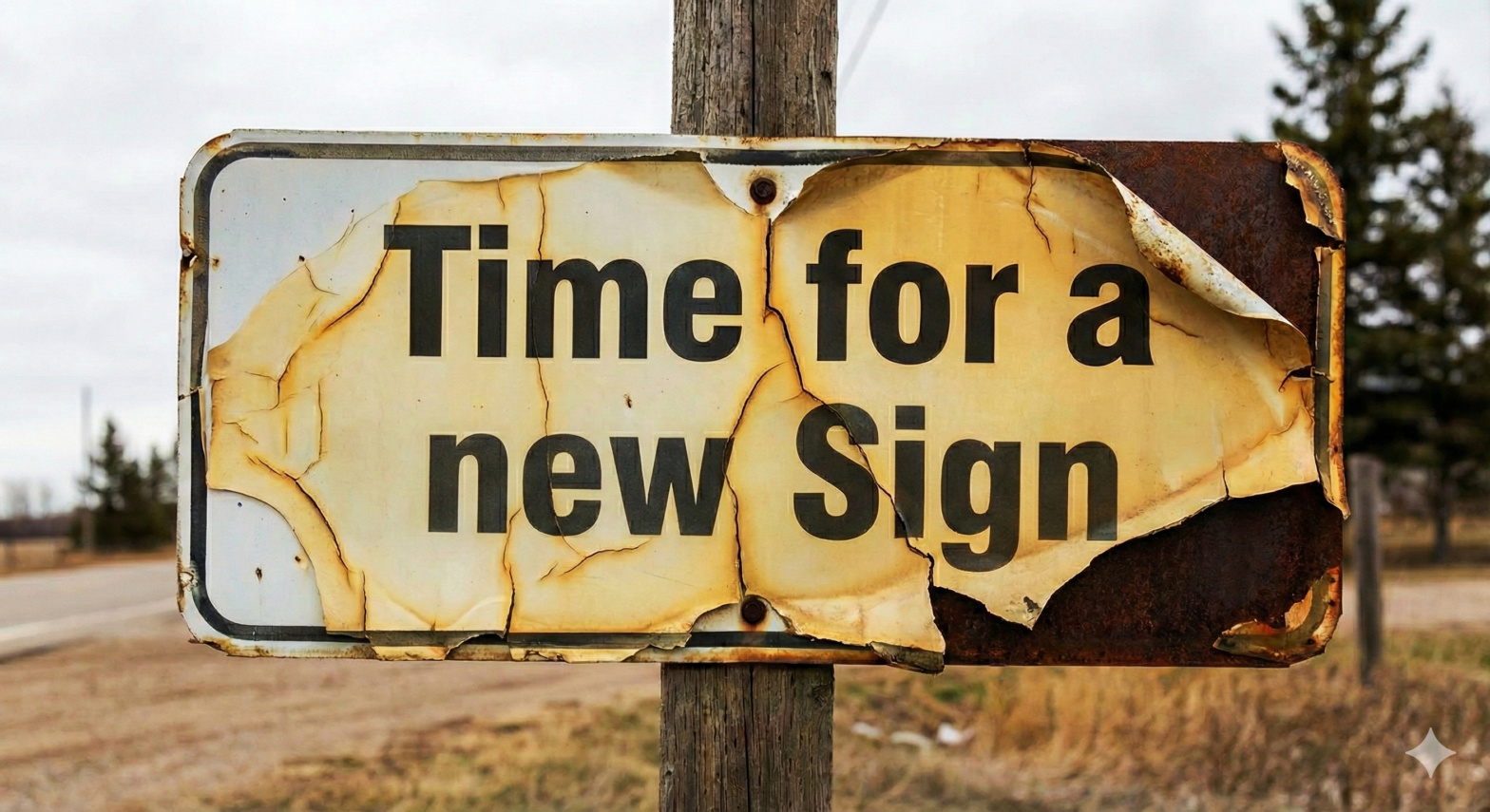 Signs in need of a repair