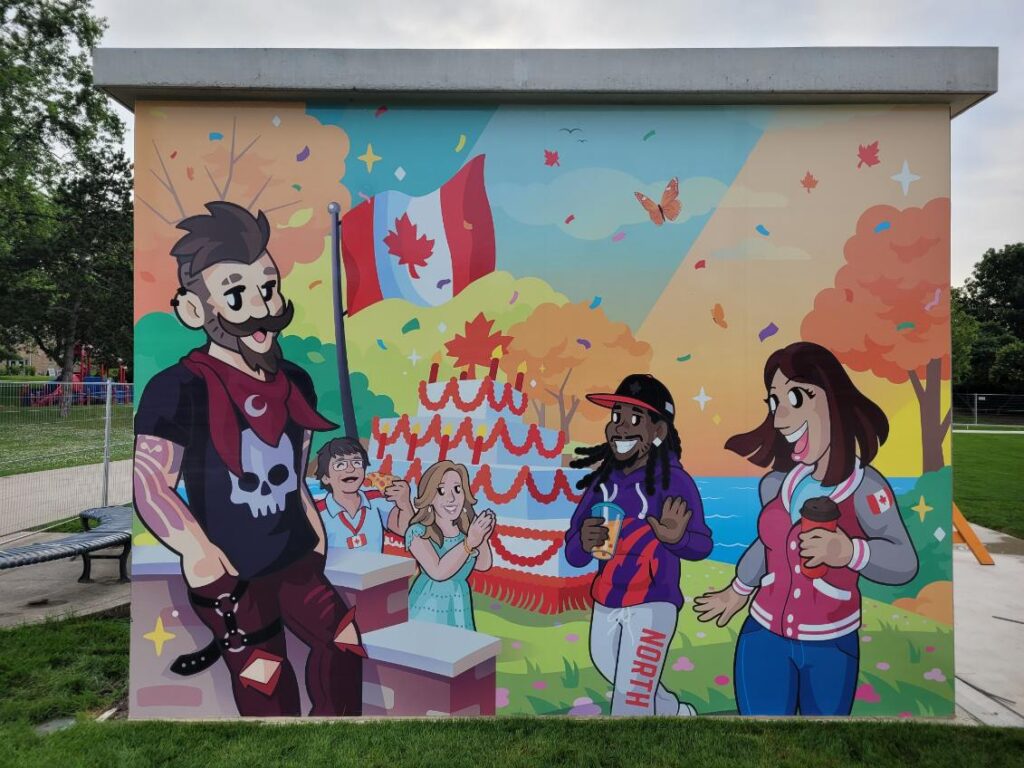 custom wall murals Canada Day