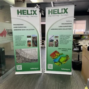 Banner Stand for Helix Engineering Surveys