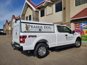 Vehicle Wrap on Truck for Prairie Dog Oilfield Cleaning