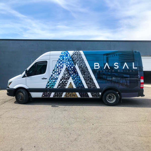 Large Sprinter Van Wrapped in Business Branding